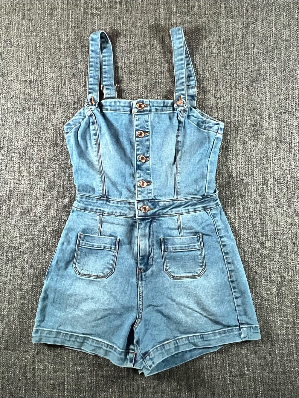 Guess Denim Romper/denim shorts, XS